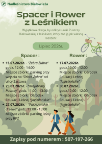 Spacer i rower z leśnikiem w Nadleśnictwie Białowieża!
