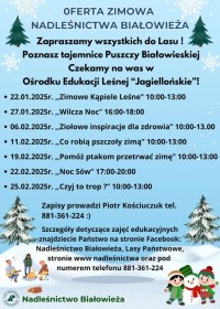 Oferta zimowa Nadleśnictwa Białowieża 