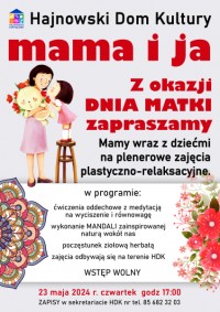 Zajęcia plastyczno-relaksacyjne "Mama i Ja"