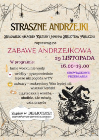 Zabawa Andrzejkowa w Białowieskim Ośrodku Kultury 