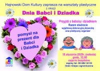 Warsztaty plastyczne z okazji Dnia Babci i Dziadka