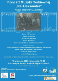  Koncert Muzyki Cerkiewnej "Na Aleksandra" Pamięci Rodziny Dykałowiczów