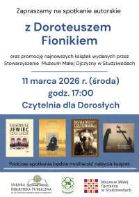 Spotkanie autorskie z Doroteuszem Fionikiem