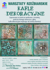 Warsztaty rzeźbiarskie „Kafle dekoracyjne” w pracowni „Rzeźba 3D”