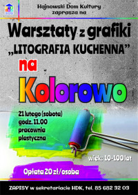 Warsztaty z grafiki „LITOGRAFIA KUCHENNA” Na kolorowo