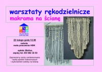 Warsztaty rękodzielnicze "Makrama na ścianie"