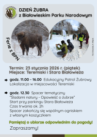 Ferie w Regionie Puszczy Białowieskiej: Dzień Żubra 