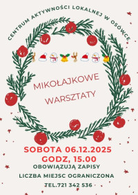 Warsztaty Mikołajkowe w Osówce