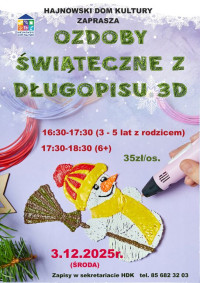 Ozdoby świąteczne z długopisu 3D