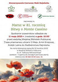 Marsz upamiętniający 81. rocznicę Bitwy o Monte Cassino.