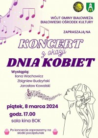 Koncert z okazji Dnia Kobiet w Białowieży