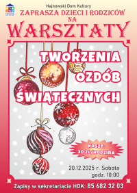 Warsztaty tworzenia ozdób świątecznych