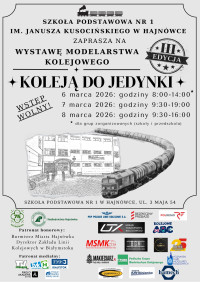 Wystawa modelarstwa kolejowego „KOLEJĄ DO JEDYNKI”!
