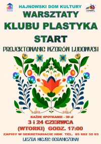 Warsztaty klubu plastyka StART „Projektowanie wzorów ludowych”