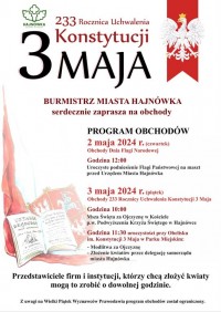 Obchody 233 Rocznicy Uchwalenia Konstytucji 3 Maja