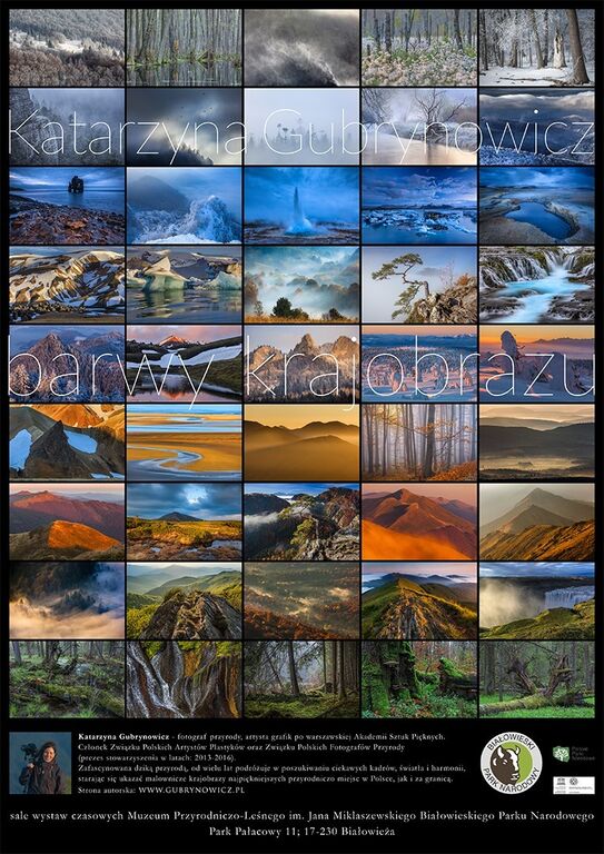 plakat wystawy Katarzyna Gubrynowicz Barwy Krajobrazu