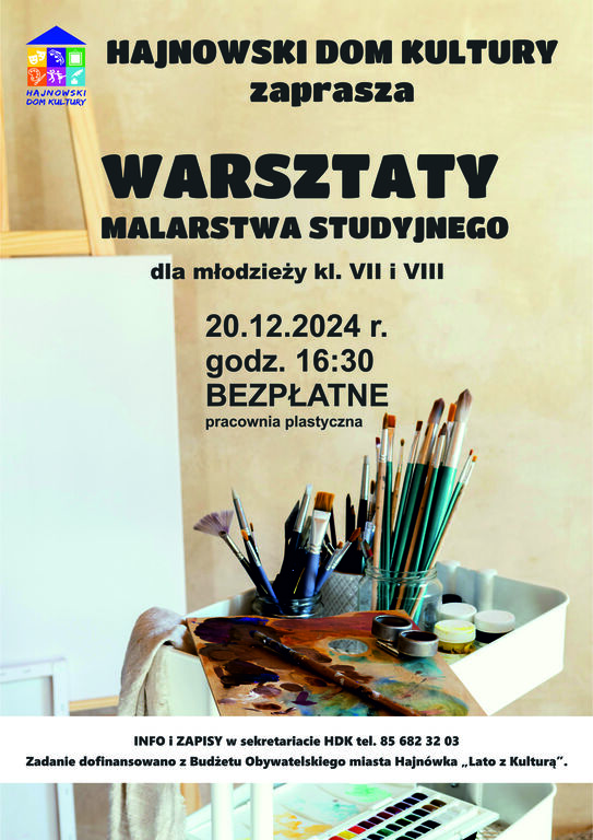 PLAKAT Warsztaty Malarskie