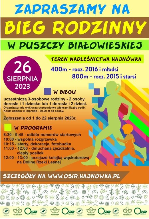 bieg rodzinny 26.08.2023