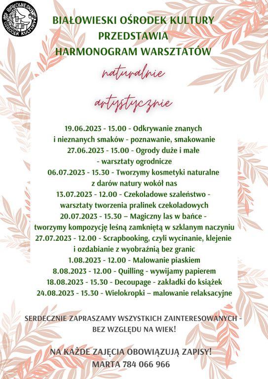 naturalnie artystycznie bialowieza 2023