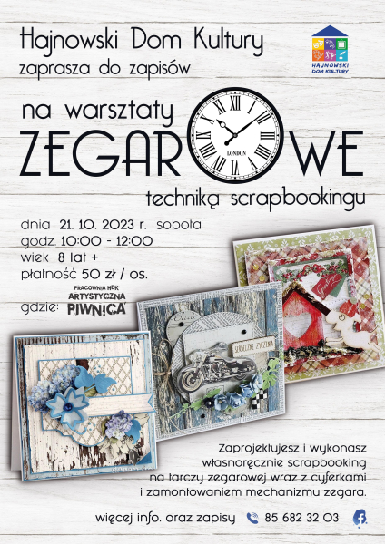 zegarowe warsztaty 21.10.2023