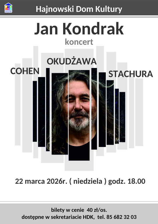 Koncert Jan Kondrak 22 marca 2026