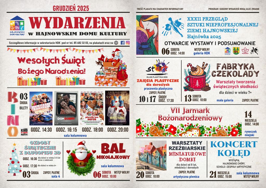 NEWS KALENDARZ grudzien 25 net