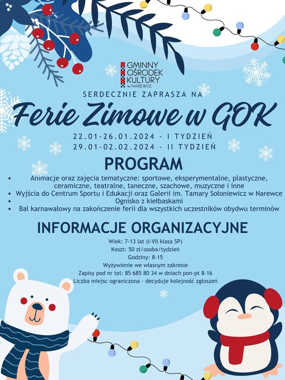 ferie z gok Narewka 2024