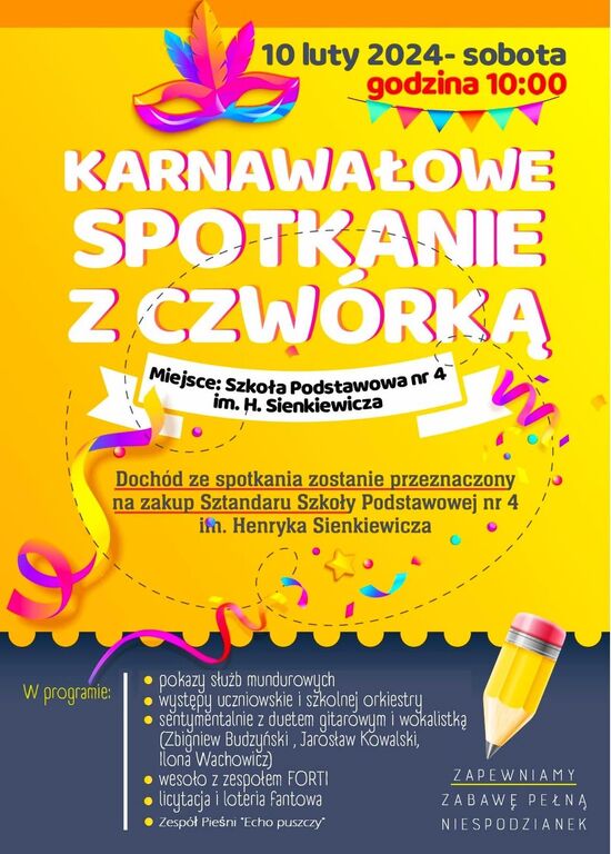 karnawalowe spotkanie z czworka 10.02.2024