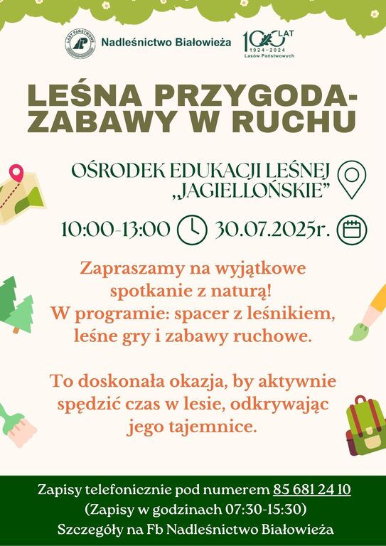 lesna przygoda zabawy w ruchu
