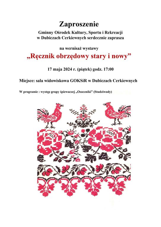 wystawa recznik obrzedowy 17.05.2024