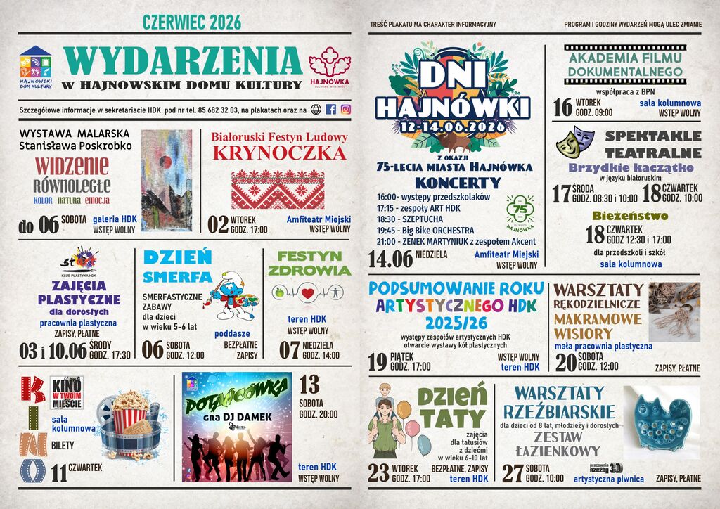 KALENDARZ czerwiec 26 NET