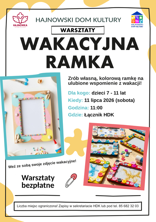 Warsztaty wakacyjna ramka 11.07.2026