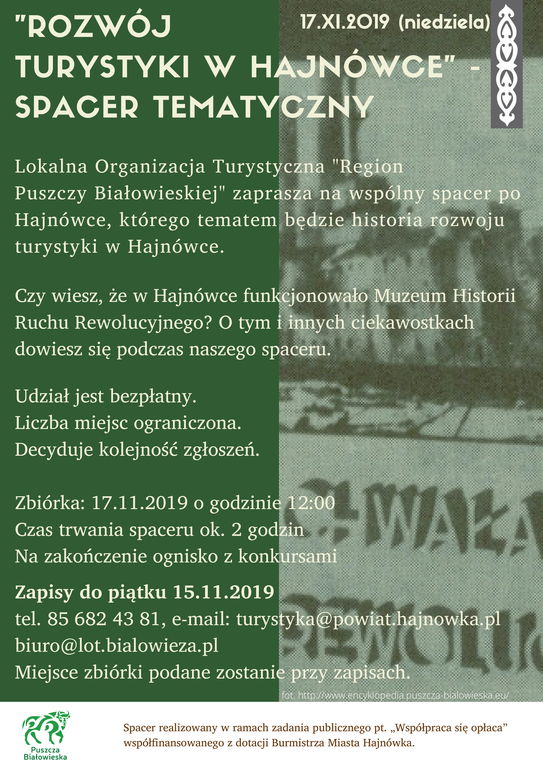 spacer rozwoj turystyki w Hajnowce 1