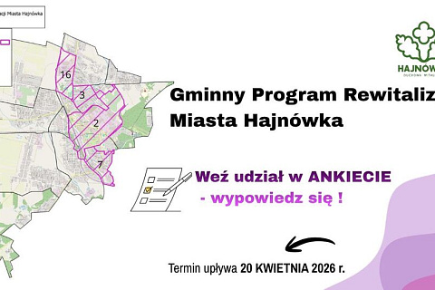 Zaproszenie do udziału w ankiecie dotyczącej rewitalizacji Miasta Hajnówka