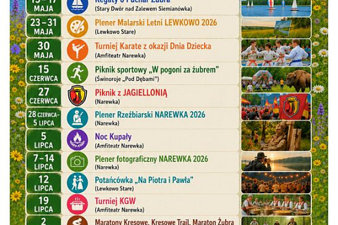Kalendarz wydarzeń Gminy Narewka