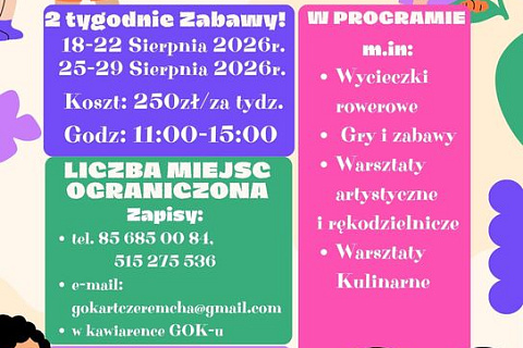Wakacje w Gminnym Ośrodku Kultury w Czeremsze